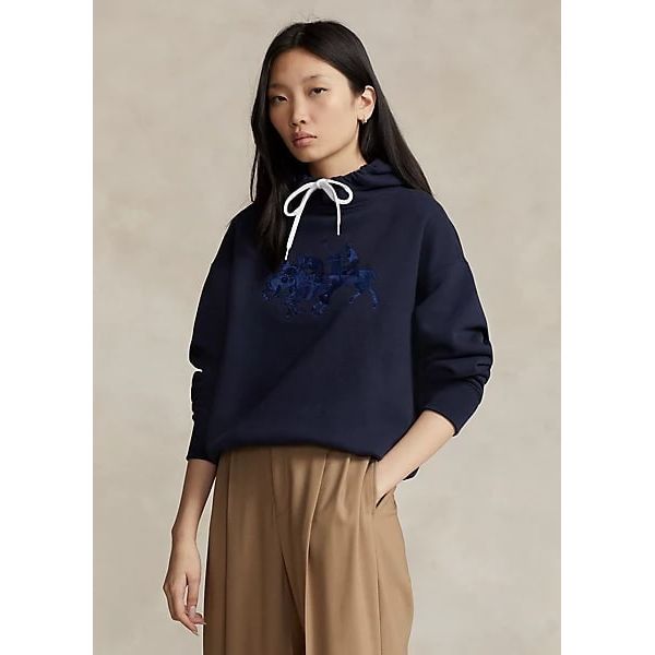 POLO RALPH LAUREN TRIPLE-PONY FLEECE HOODIE - Yooto