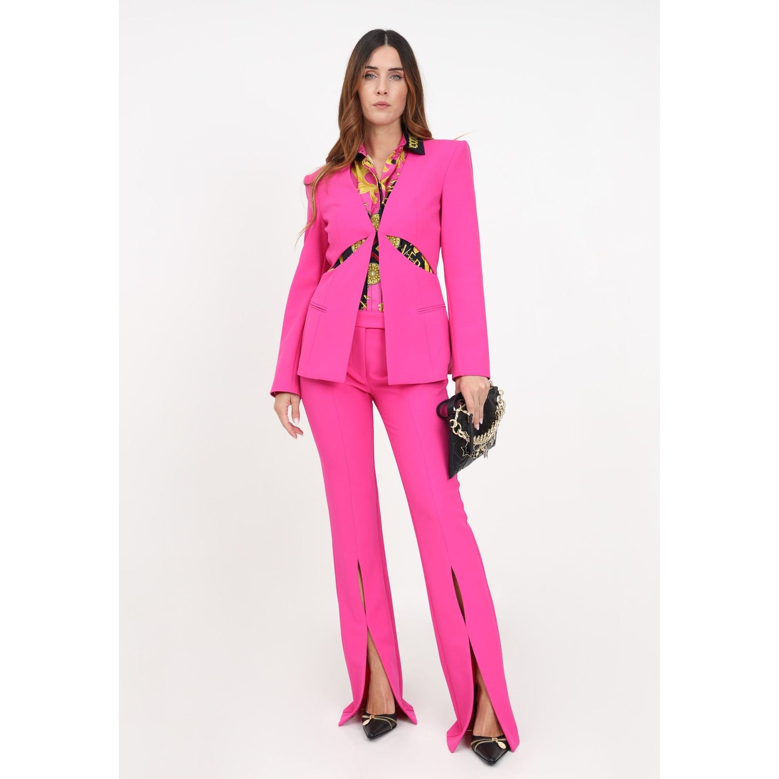 VERSACE JEANS COUTURE FLUORESCENT FUCHSIA TROUSERS - Yooto