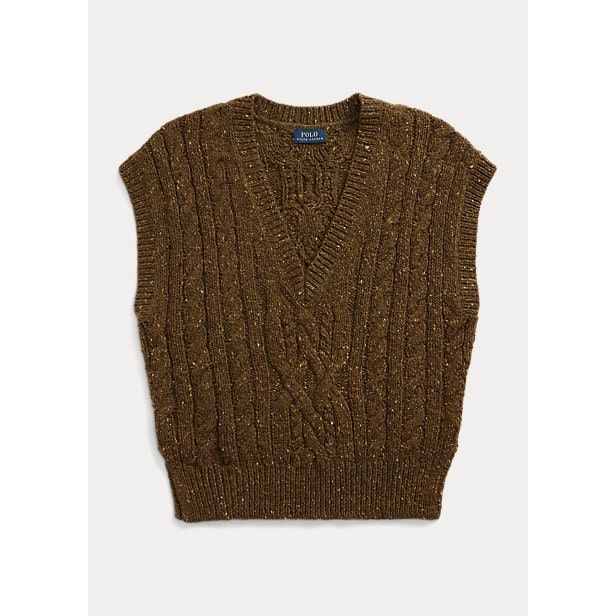 Polo Ralph Lauren Aran stitch knitted vest and V-neck - Yooto