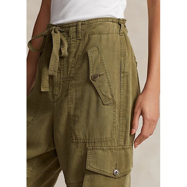 POLO RALPH LAUREN LINEN-BLEND TWILL CARGO TROUSER - Yooto