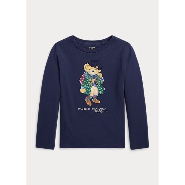 POLO RALPH LAUREN POLO BEAR COTTON JERSEY LONG-SLEEVE TEE - Yooto