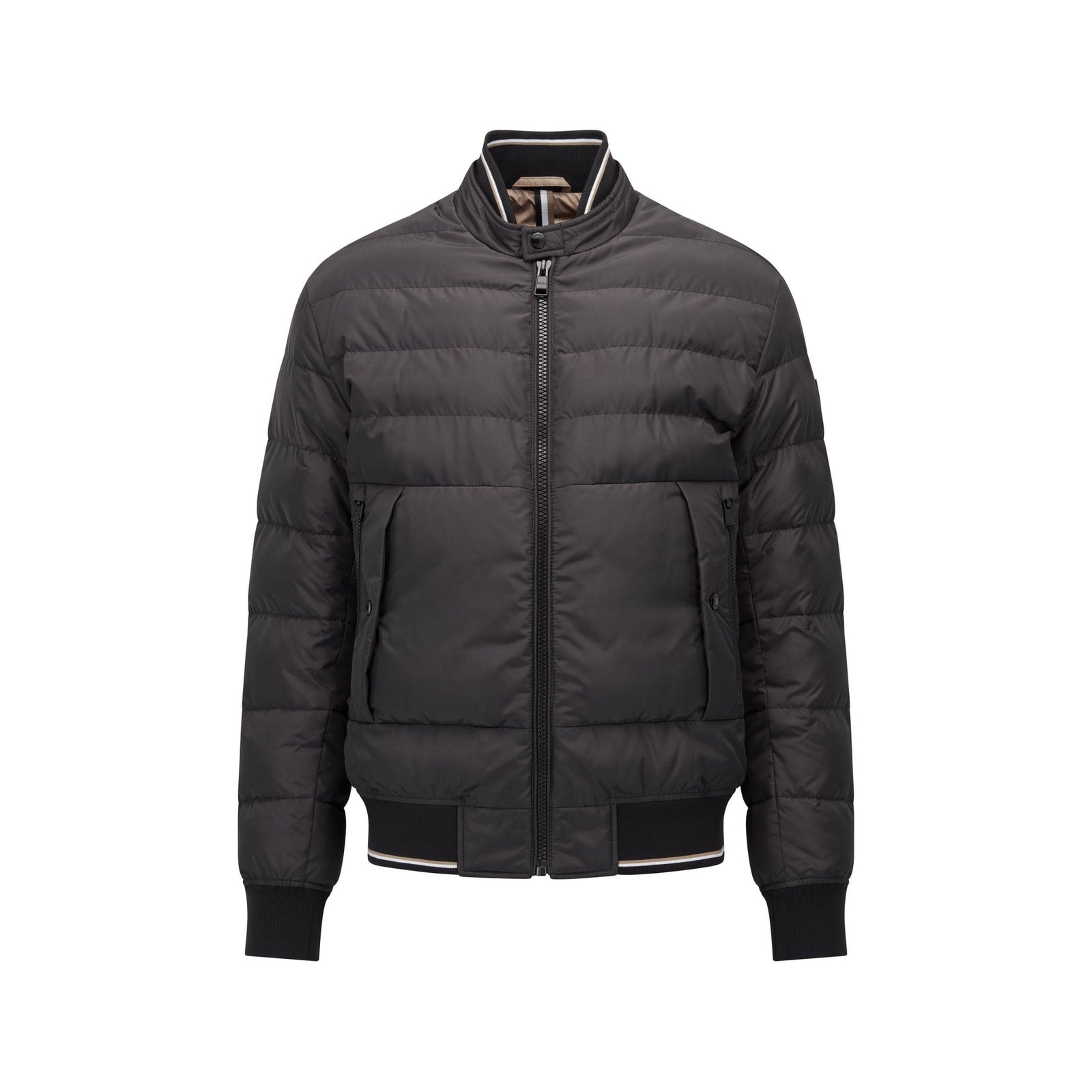 WATER-REPELLENT PADDED JACKET WITH STRIPED TRIMS - Yooto