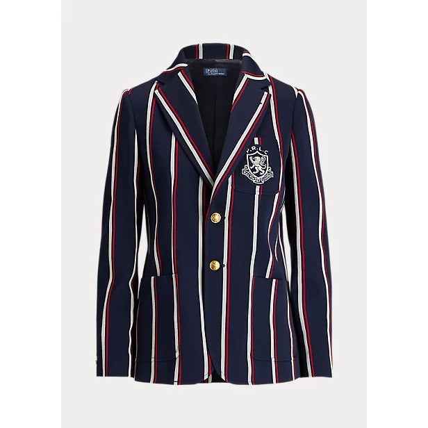 POLO RALPH LAUREN CREST-PATCH STRIPED BLAZER - Yooto