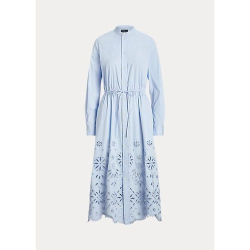 Load image into Gallery viewer, POLO RALPH LAUREN EYELET-EMBROIDERED COTTON SHIRTDRESS - Yooto
