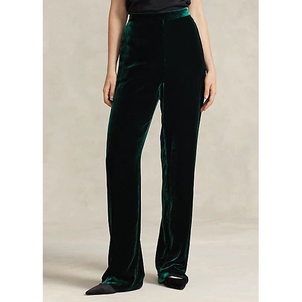 POLO RALPH LAUREN VELVET STRAIGHT-LEG TROUSER - Yooto