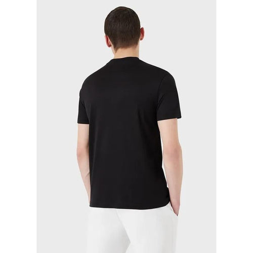 Load image into Gallery viewer, EMPORIO ARMANI TENCEL-JERSEY BLEND T-SHIRT WITH MICRO LOGO LETTERING - Yooto
