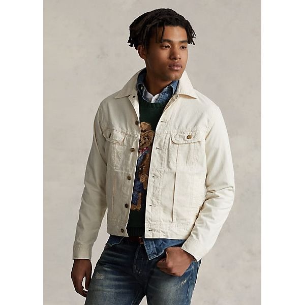 POLO RALPH LAUREN POLO BEAR EMBROIDERED TRUCKER JACKET - Yooto