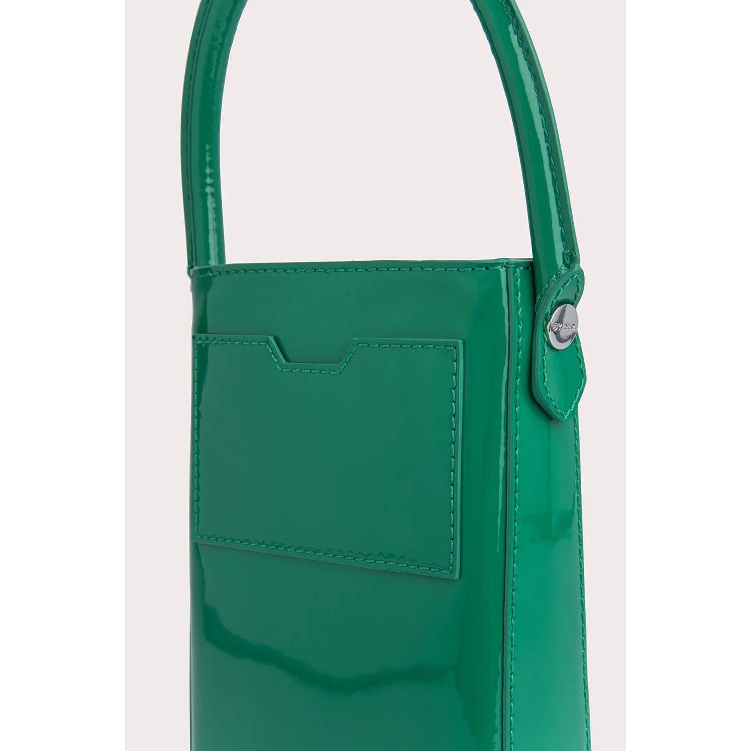 BY FAR NOTE CLOVER GREEN PATENT LEATHER - Yooto