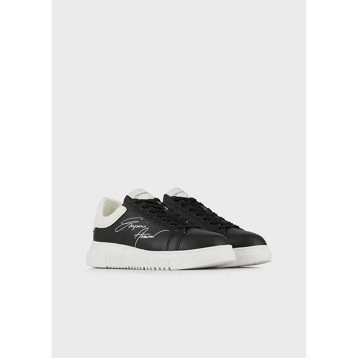 Leather sneakers with signature logo - Yooto