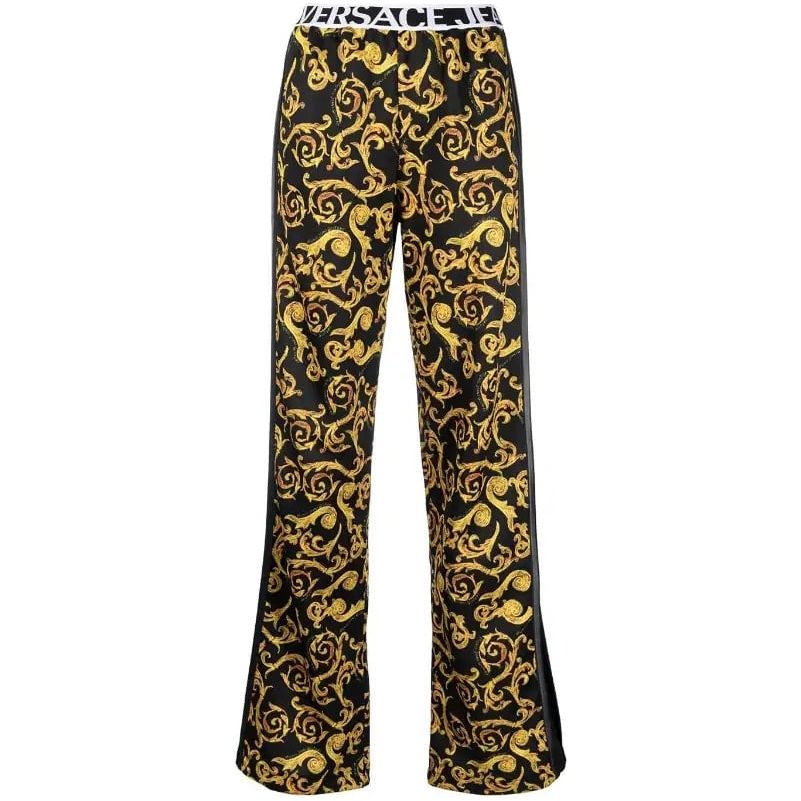 VERSACE JEANS COUTURE BAROCCO-PRINT STRAIGHT TROUSERS - Yooto