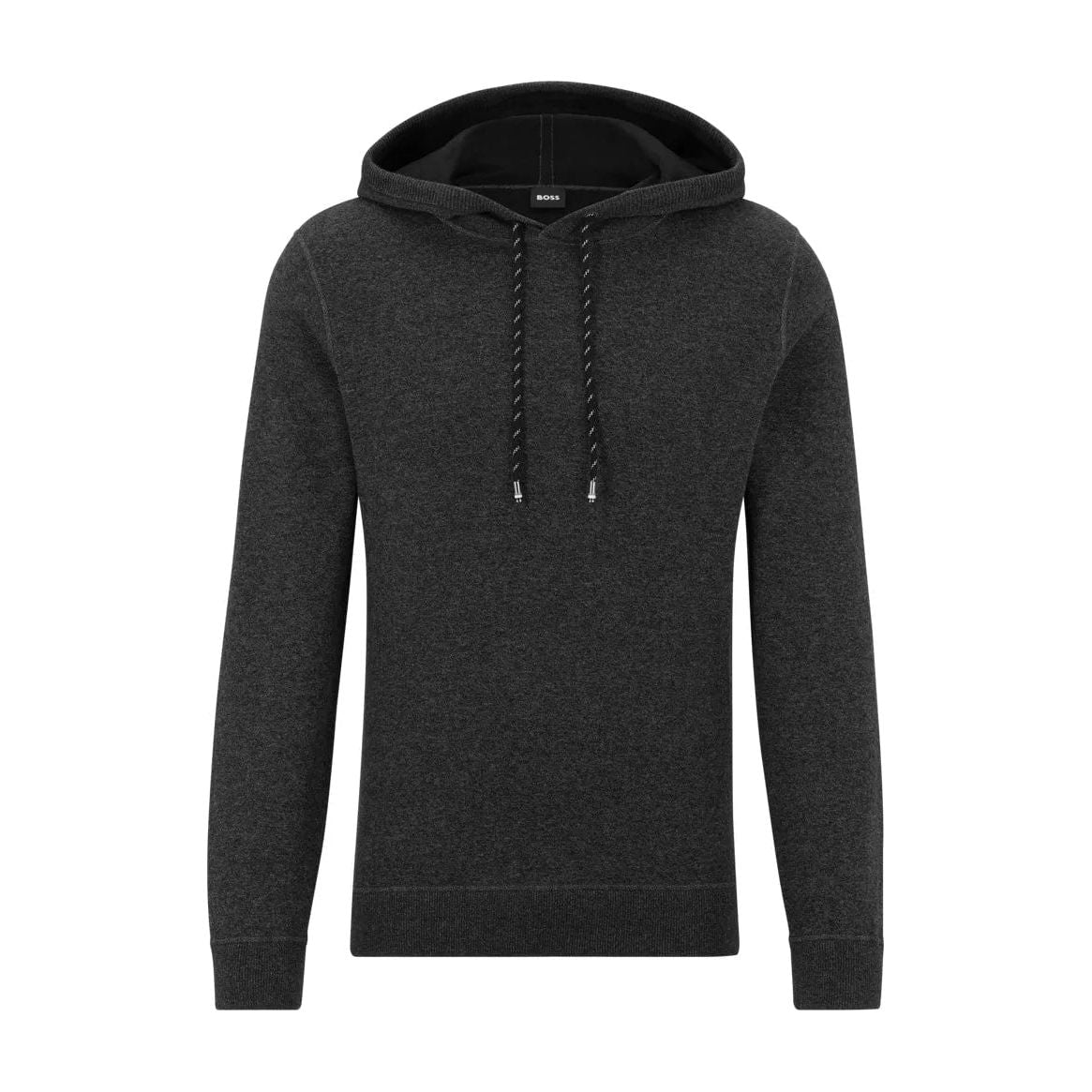 BOSS REGULAR-FIT HOODIE IN COTTON AND VIRGIN WOOL - Yooto