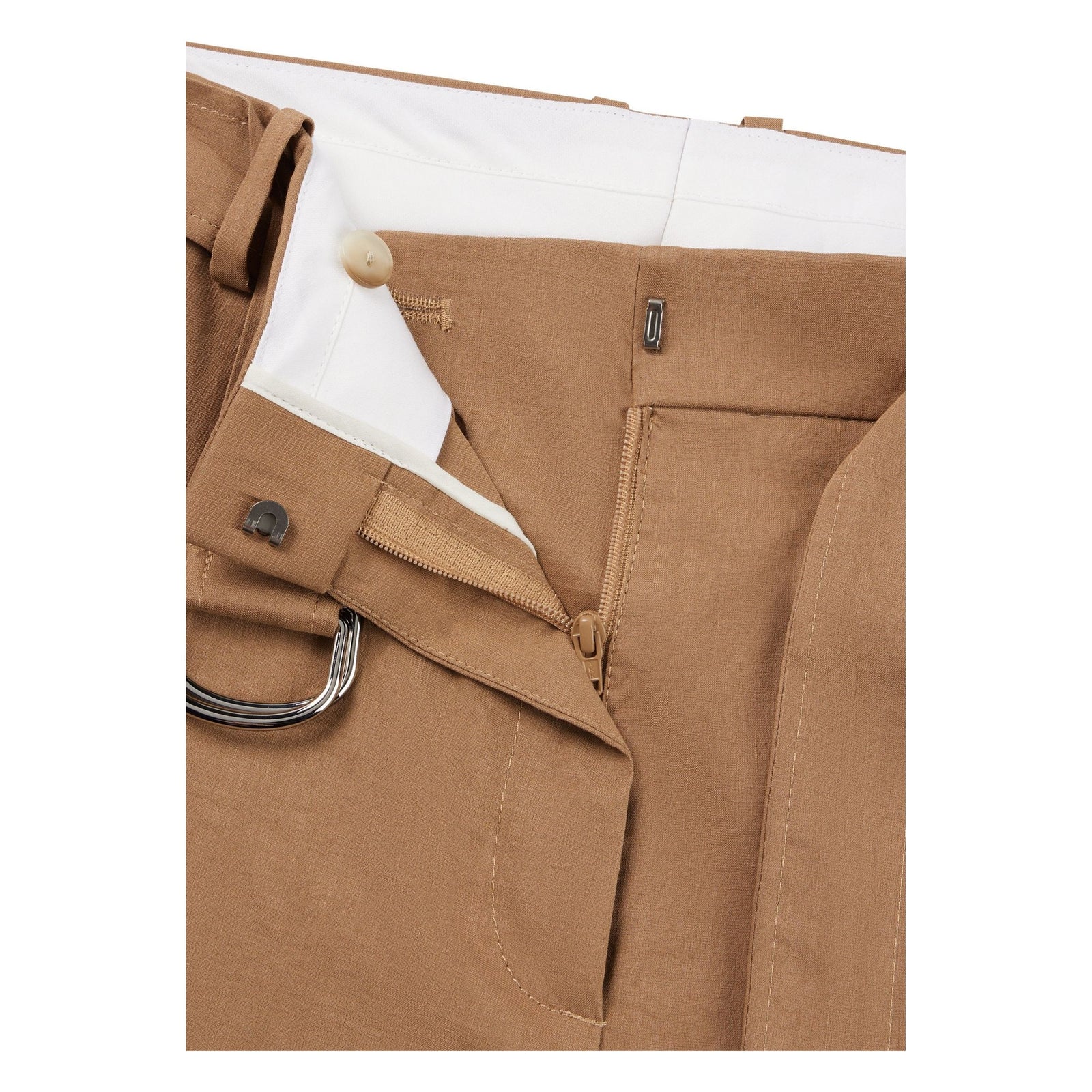BOSS RELAXED FIT SHORTS IN STRETCH LINEN BLEND - Yooto