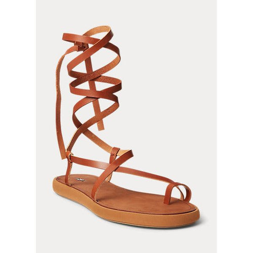 Load image into Gallery viewer, POLO RALPH LAUREN VACHETTA LEATHER LACE-UP SANDAL - Yooto
