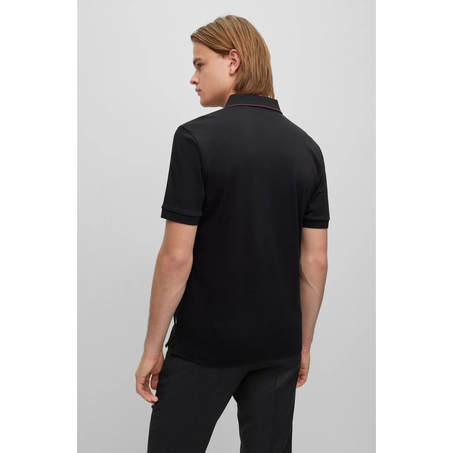 BOSS ZIP-NECK SLIM-FIT POLO SHIRT IN INTERLOCK COTTON - Yooto