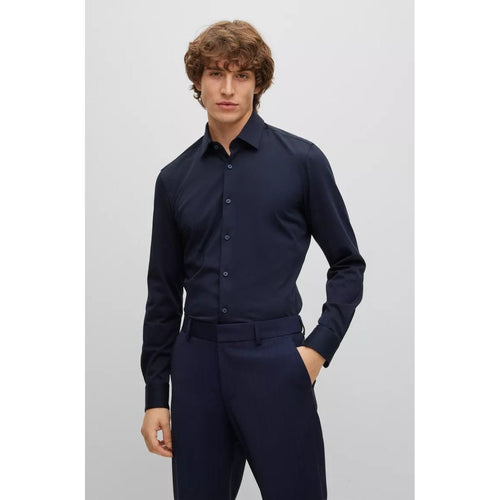 Load image into Gallery viewer, BOSS SLIM-FIT SHIRT IN PERFORMANCE-STRETCH COTTON-BLEND JERSEY - Yooto
