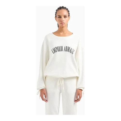 Load image into Gallery viewer, EMPORIO ARMANI ASV ORGANIC FRENCH TERRY DRAWSTRING SWEATSHIRT WITH LOGO PRINT - Yooto
