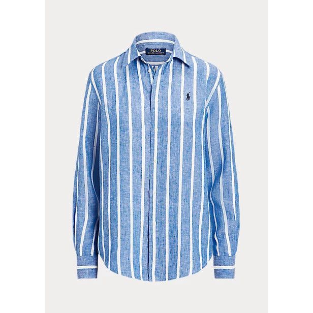 POLO RALPH LAUREN RELAXED FIT STRIPED LINEN SHIRT - Yooto