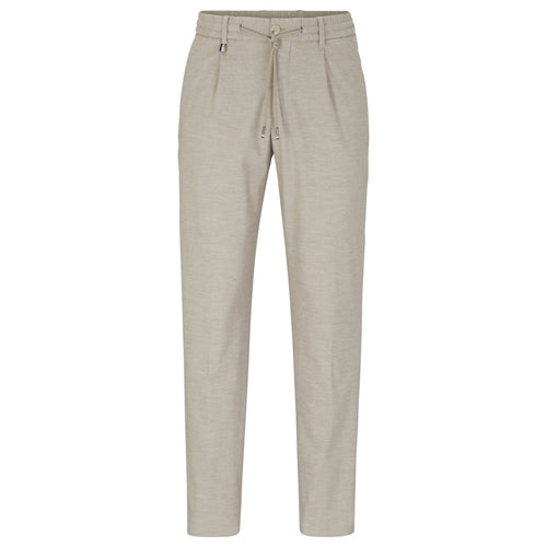 Load image into Gallery viewer, BOSS RELAXED-FIT TROUSERS IN STRETCH MATERIAL WITH DRAWCORD WAISTBAND - Yooto
