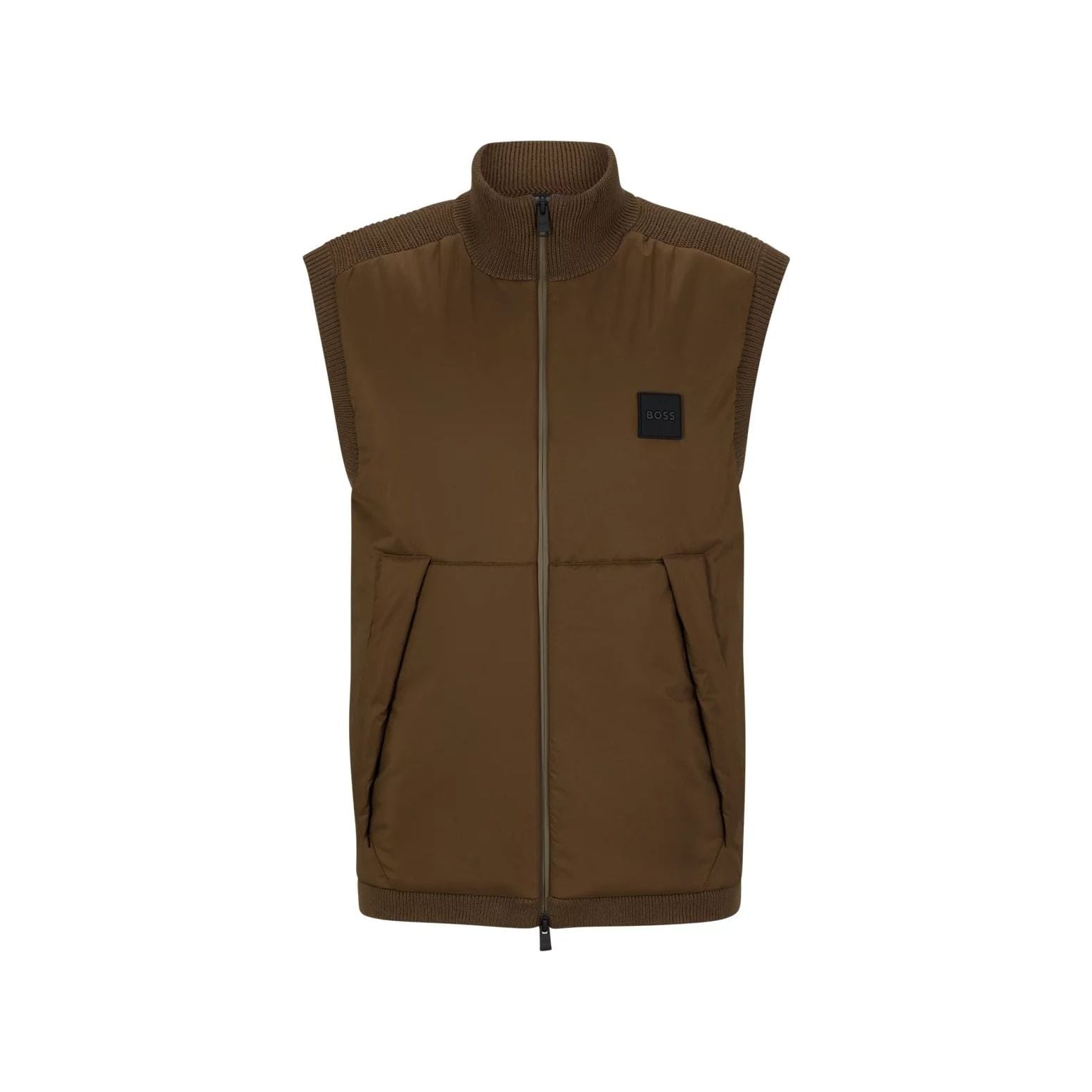 BOSS REGULAR-FIT GILET WITH LOGO PATCH - Yooto