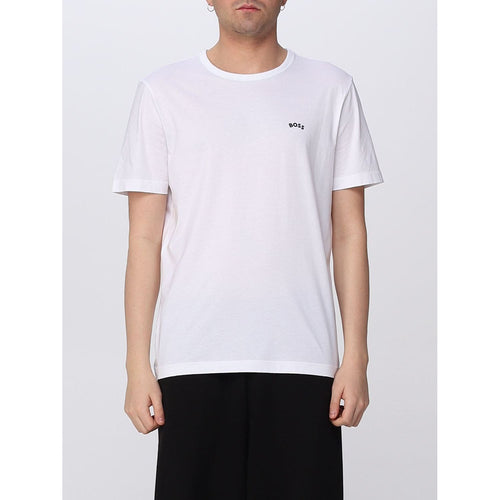 Load image into Gallery viewer, BOSS ORGANIC-COTTON T-SHIRT WITH CURVED LOGO - Yooto
