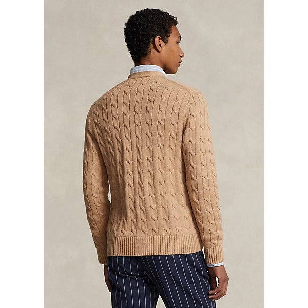 POLO RALPH LAUREN CABLE-KNIT COTTON CARDIGAN - Yooto