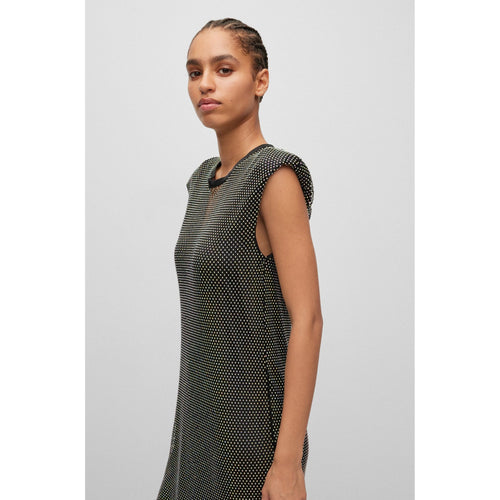 Load image into Gallery viewer, BOSS SLEEVELESS REGULAR-FIT DRESS IN SPARKLING MESH - Yooto
