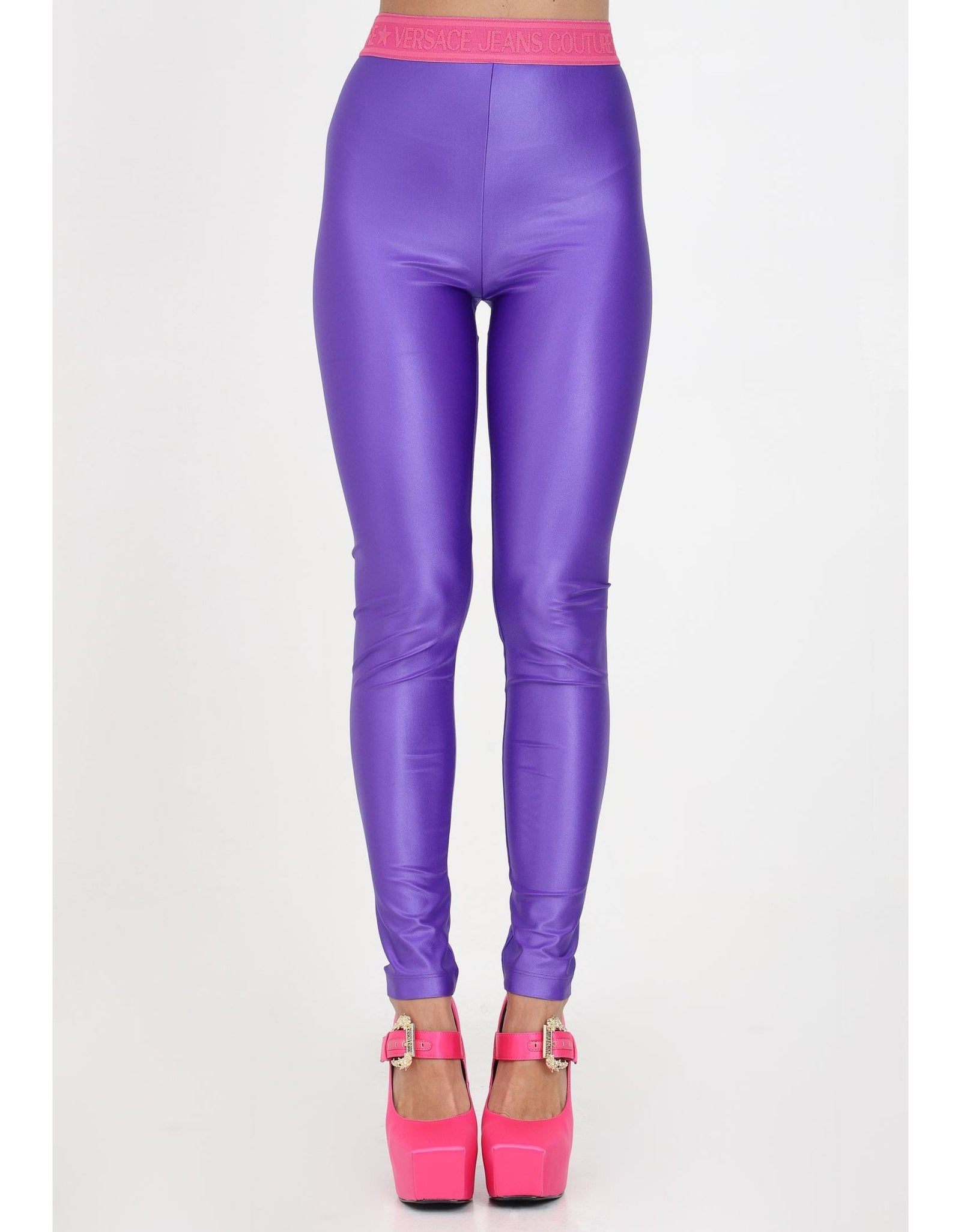 VERSACE JEANS COUTURE, Dark purple Women's Leggings