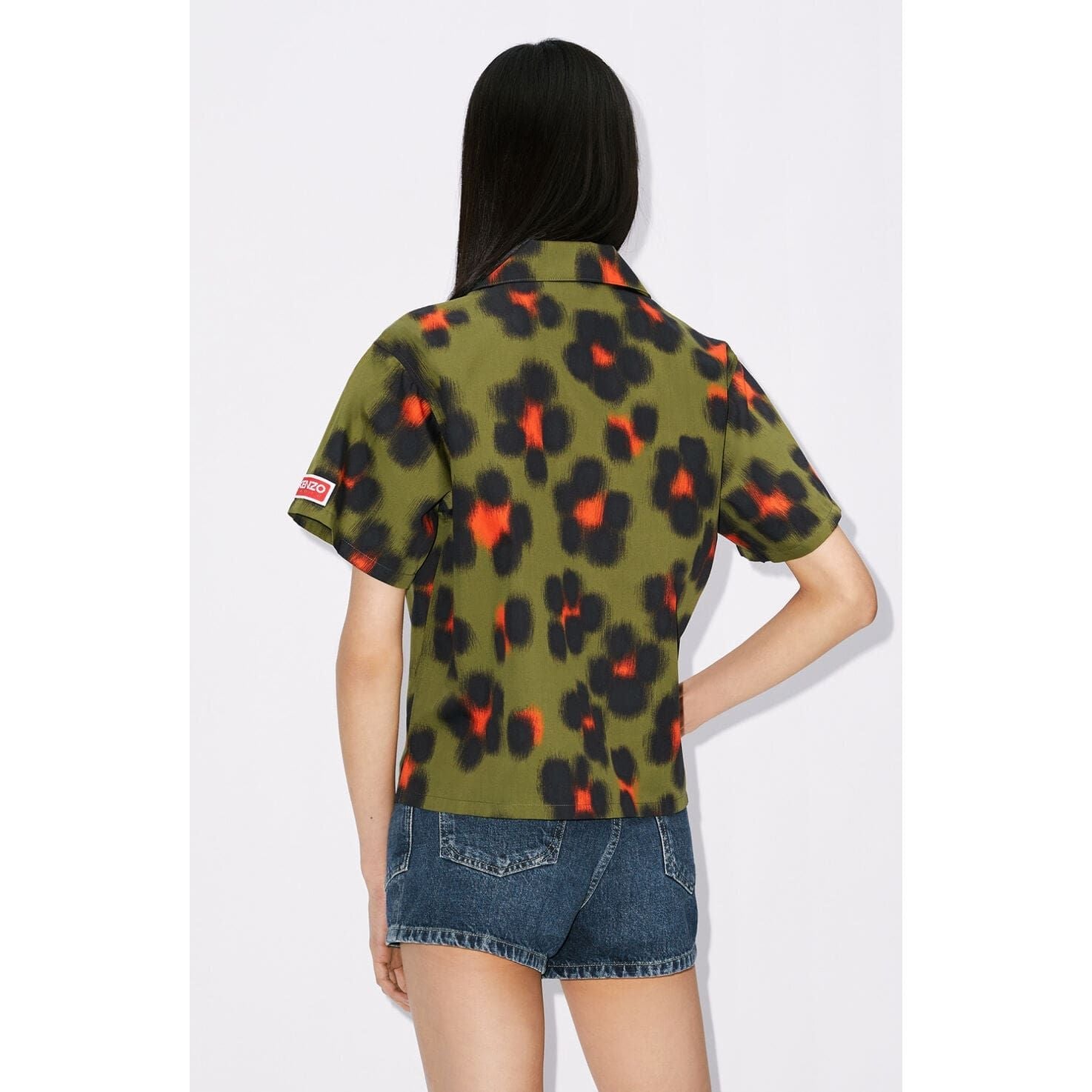 KENZO 'HANA LEOPARD' BOXY SHIRT - Yooto