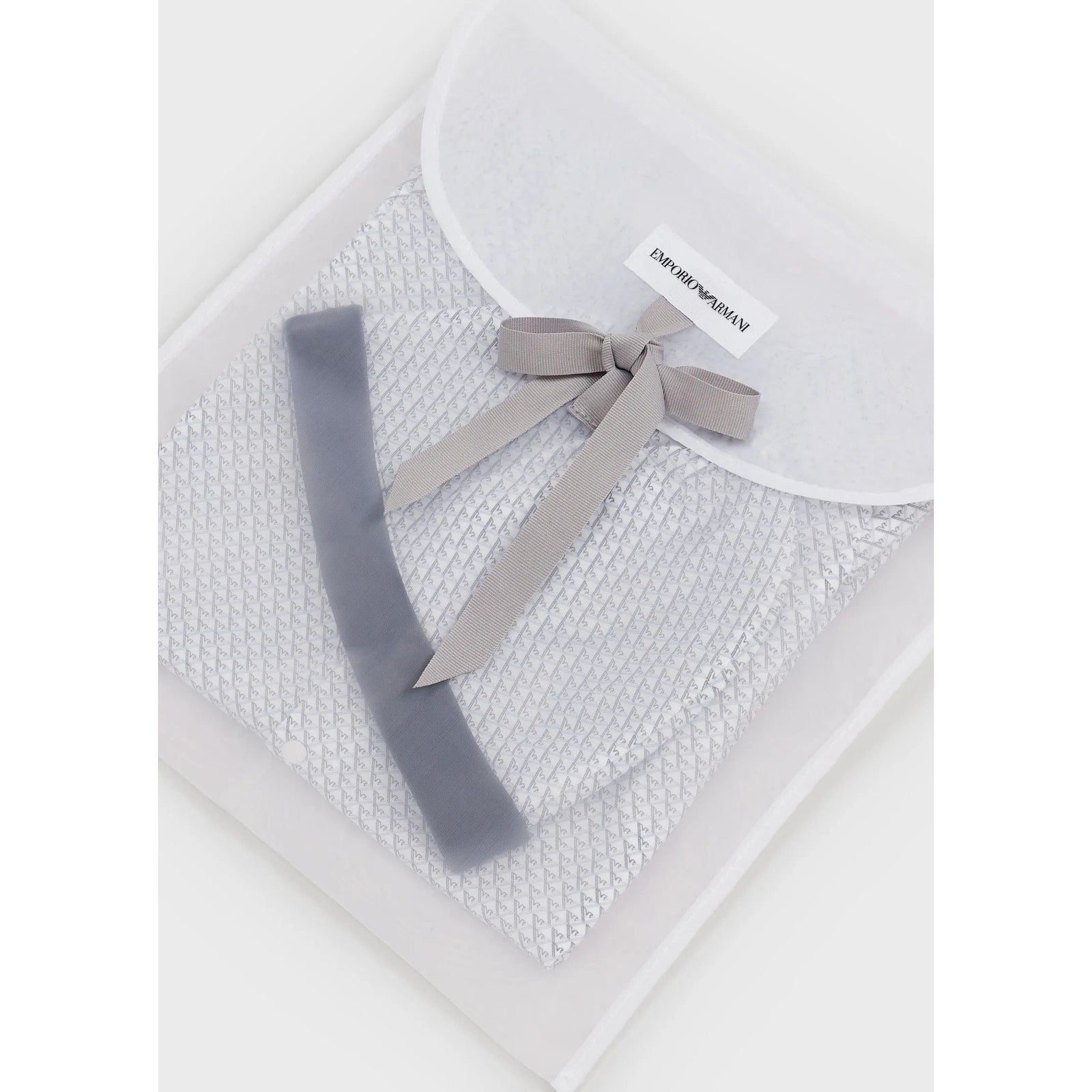 EMPORIO ARMANI KIDS GIFT SET CONSISTING OF OP-ART EAGLE BOOTIES, BIB, ONESIE AND BEANIE - Yooto