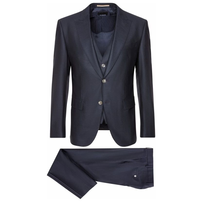 BOSS SLIM-FIT SUIT IN A MICRO-PATTERNED WOOL BLEND - Yooto