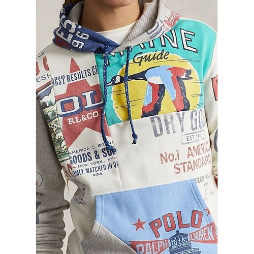 Load image into Gallery viewer, POLO RALPH LAUREN PATCHWORK FLEECE GRAPHIC HOODIE - Yooto
