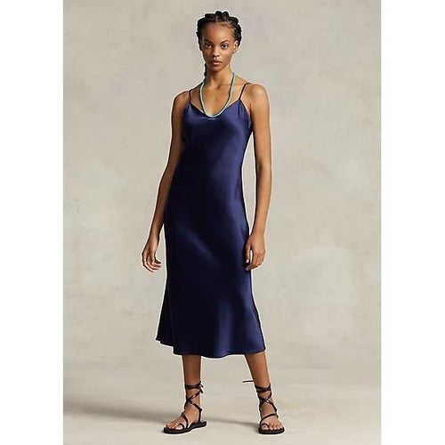 Load image into Gallery viewer, POLO RALPH LAUREN SILK MIDI SLIP DRESS - Yooto
