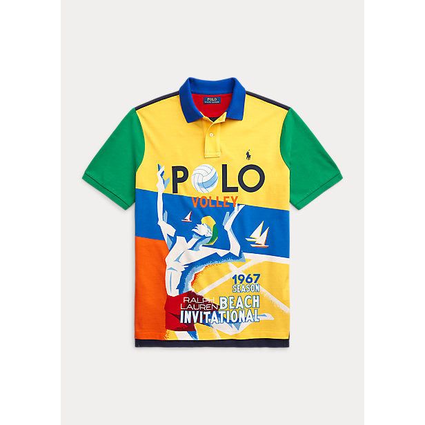 POLO RALPH LAUREN CLASSIC FIT MESH GRAPHIC POLO SHIRT Yooto