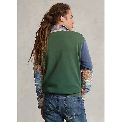 Load image into Gallery viewer, POLO RALPH LAUREN FLAG PATCHWORK-SLEEVE FLEECE SWEATSHIRT - Yooto
