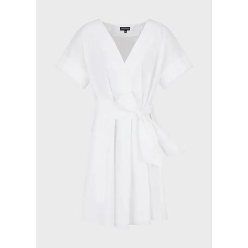 Load image into Gallery viewer, EMPORIO ARMANI SANDED COTTON DRESS WITH SASH - Yooto
