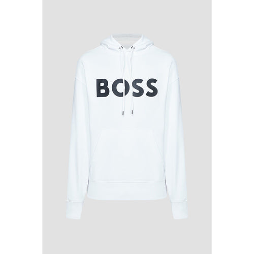 Load image into Gallery viewer, BOSS COTTON-TERRY HOODIE WITH RUBBER-PRINT LOGO - Yooto
