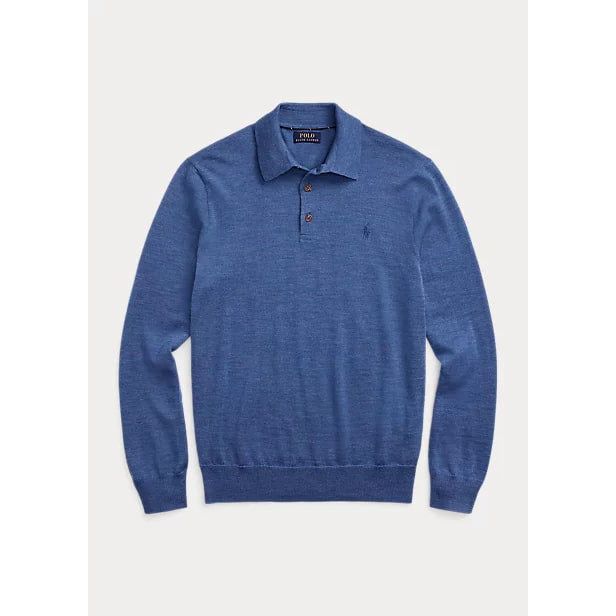 POLO RALPH LAUREN WASHABLE WOOL POLO-COLLAR JUMPER - Yooto