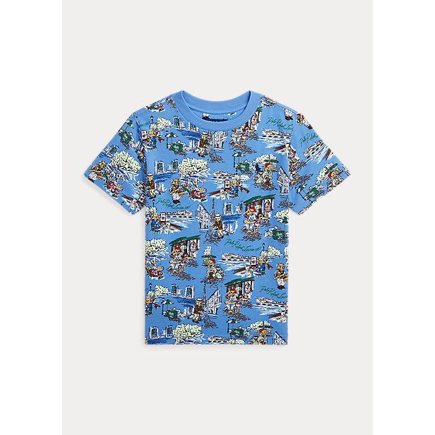 POLO RALPH LAUREN POLO BEAR PARIS-PRINT COTTON JERSEY TEE - Yooto