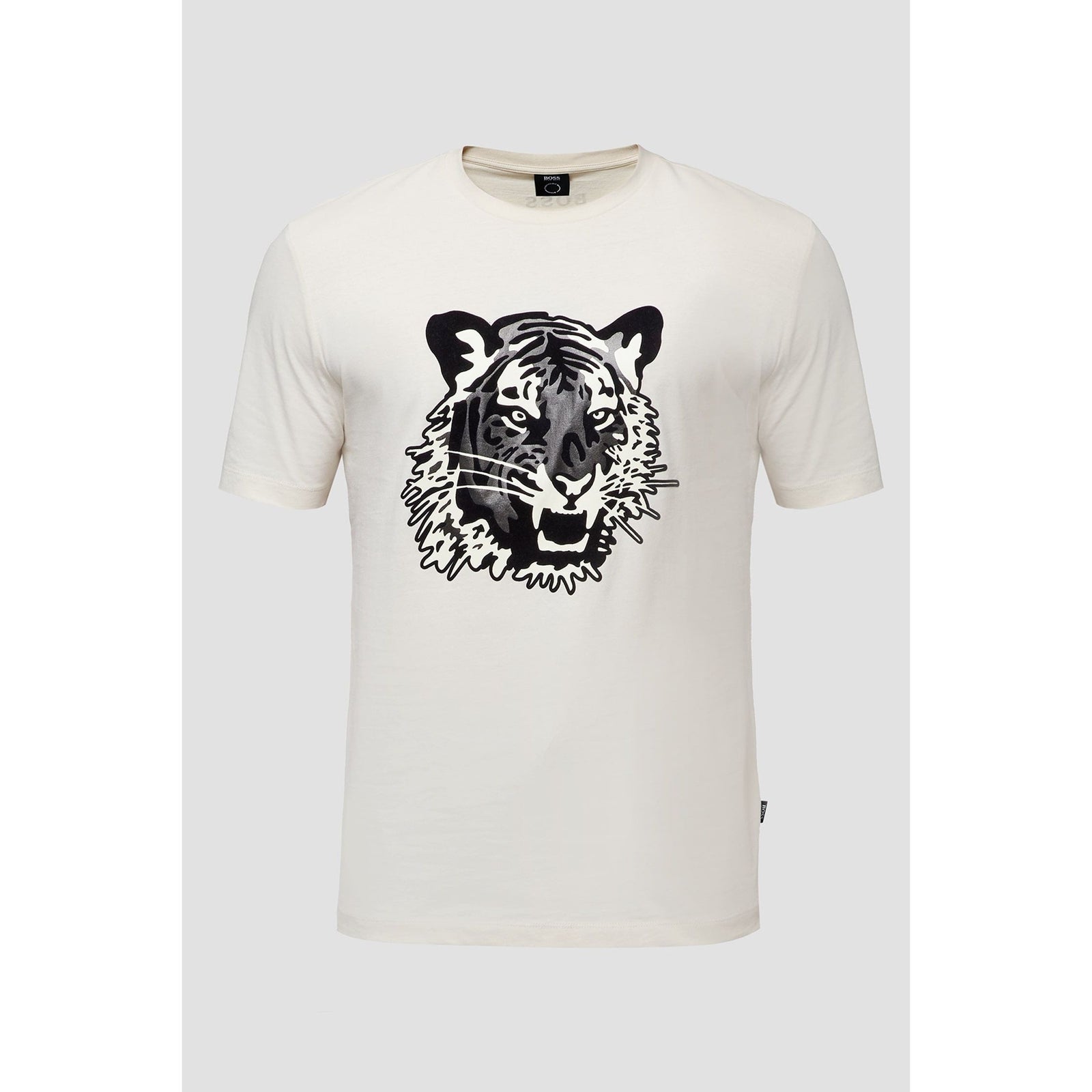 BOSS CREW-NECK T-SHIRT IN COTTON WITH CHEST PRINT - Yooto