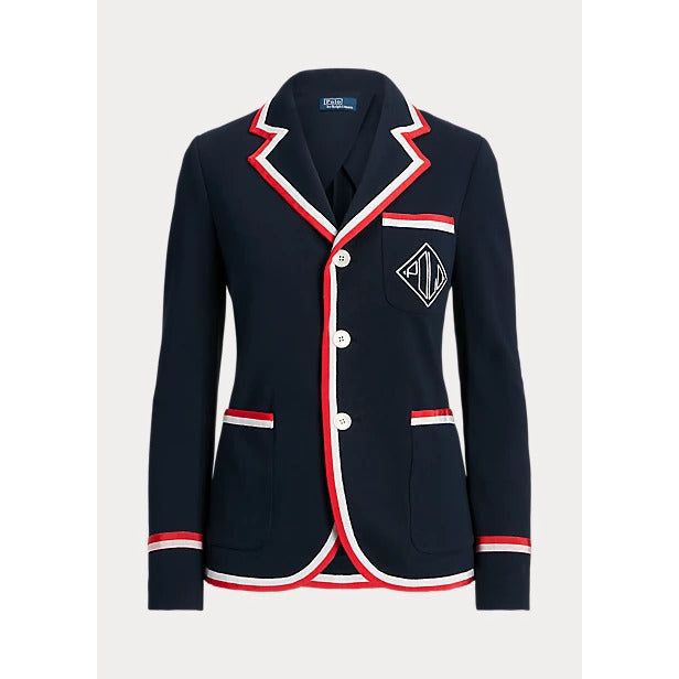 POLO RALPH LAUREN GROSGRAIN-TRIM TERRY BLAZER - Yooto