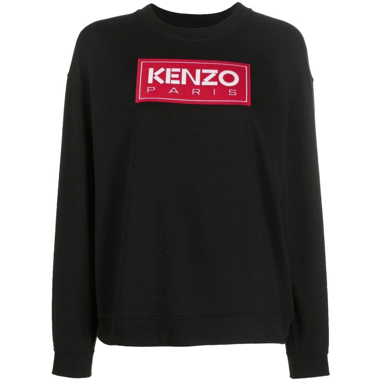 Kenzo logo-patch crew-neck sweatshirt - Yooto