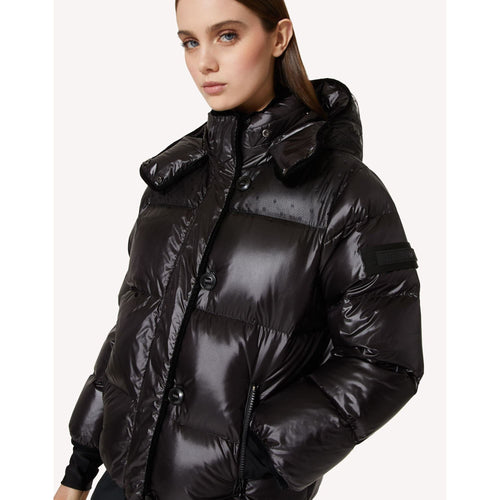 Load image into Gallery viewer, RED VALENTINO NYLON PUFFER JACKET WITH VELVET TRIM - Yooto
