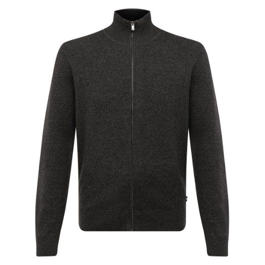 BOSS REGULAR-FIT CARDIGAN IN COTTON AND VIRGIN WOOL - Yooto