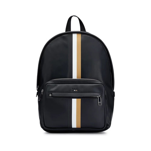 Load image into Gallery viewer, BOSS SIGNATURE-STRIPE BACKPACK IN SYNTHETIC COATED FABRIC - Yooto
