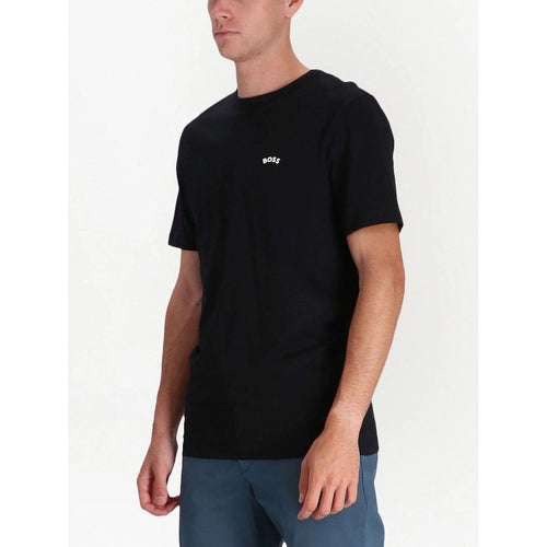 Load image into Gallery viewer, BOSS ORGANIC-COTTON T-SHIRT WITH CURVED LOGO - Yooto
