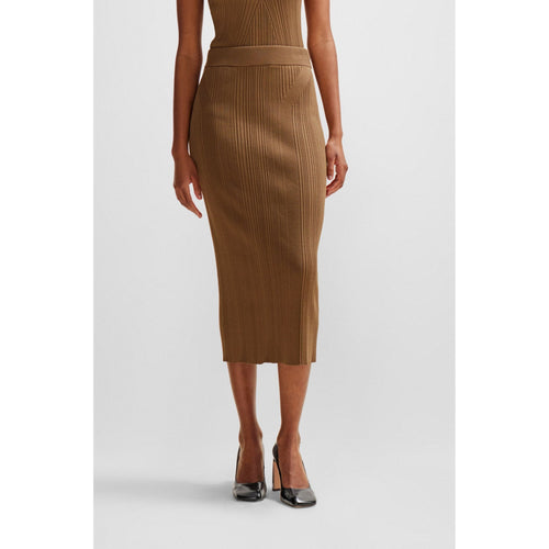 Load image into Gallery viewer, BOSS RIBBED KNIT PENCIL SKIRT - Yooto
