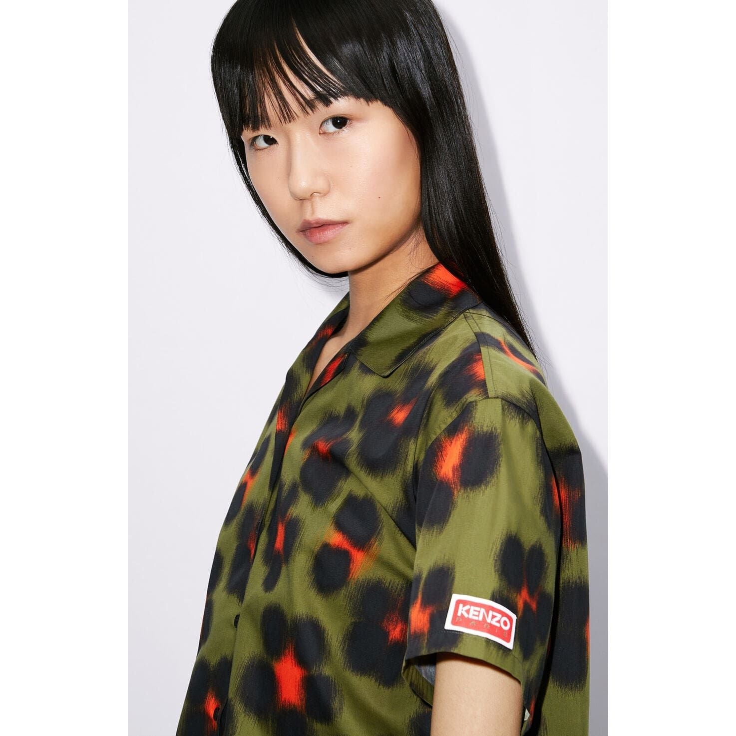 KENZO 'HANA LEOPARD' BOXY SHIRT - Yooto