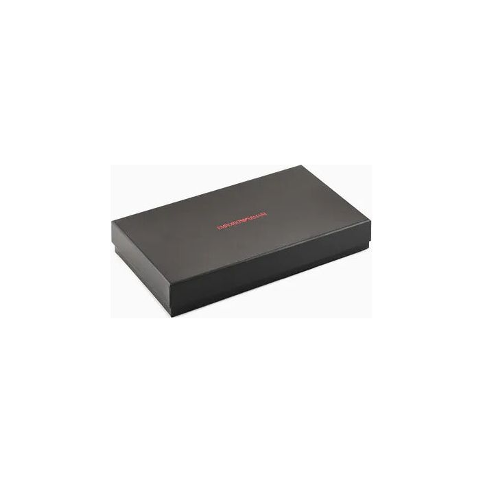 EMPORIO ARMANI SMOOTH REGENERATED LEATHER GIFT BOX WITH ASV RED BAND - Yooto