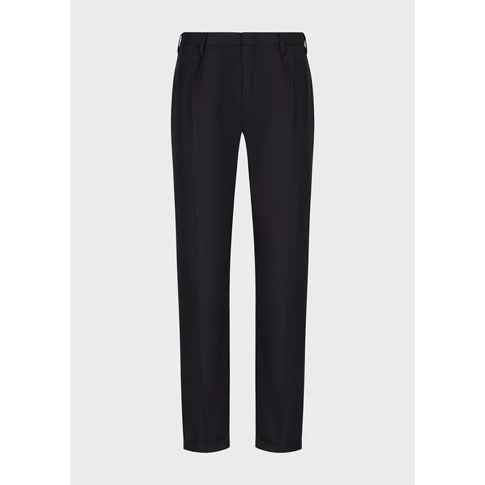 EMPORIO ARMANI LIGHTWEIGHT LYOCELL-BLEND SATIN CHINOS - Yooto