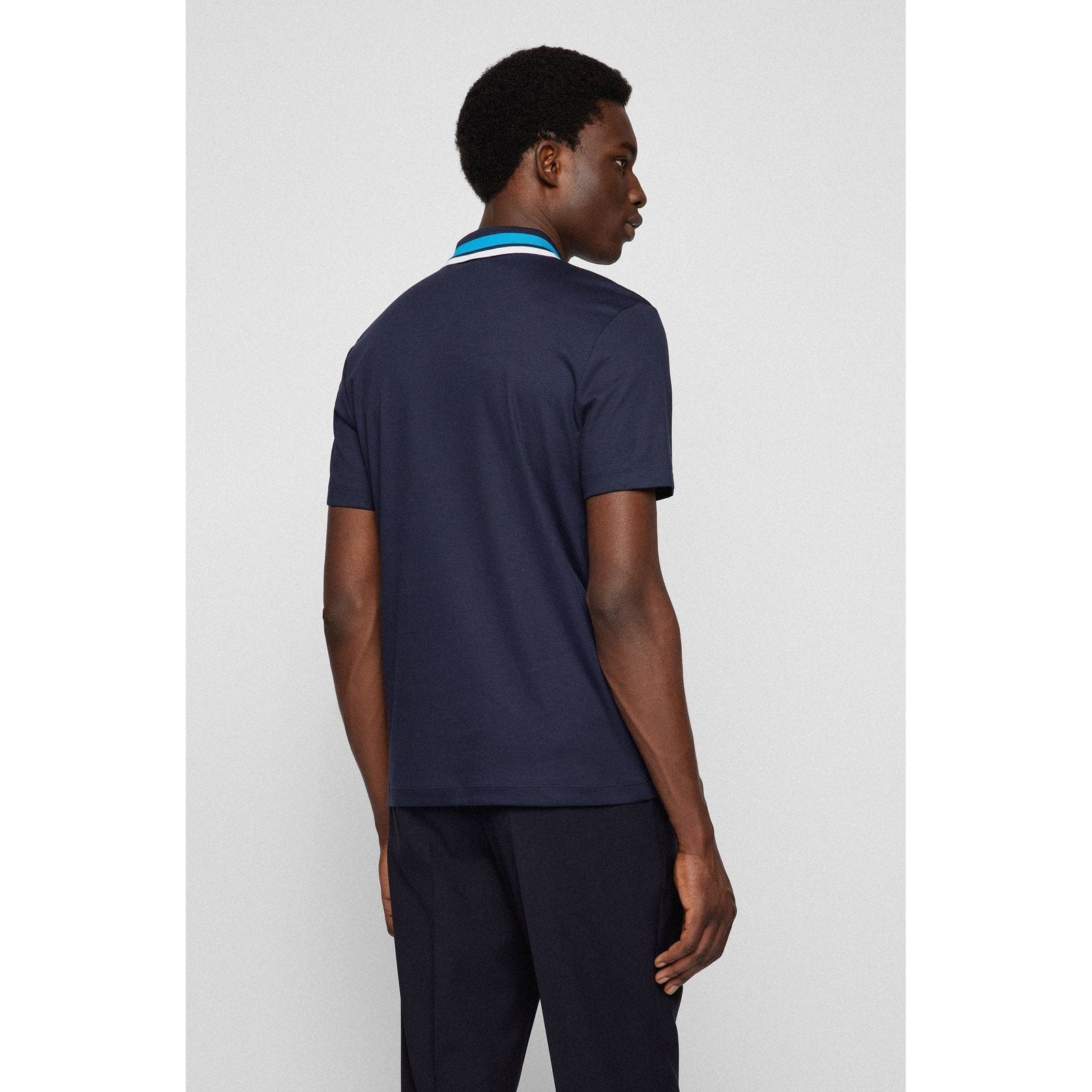 INTERLOCK-COTTON SLIM-FIT POLO SHIRT WITH PRINTED LOGO - Yooto